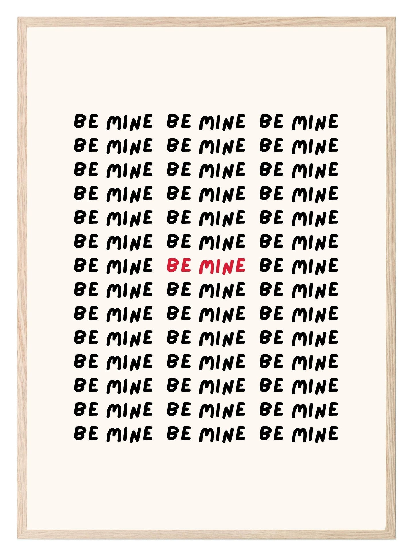 Be Mine Print | Romantic Wall Art