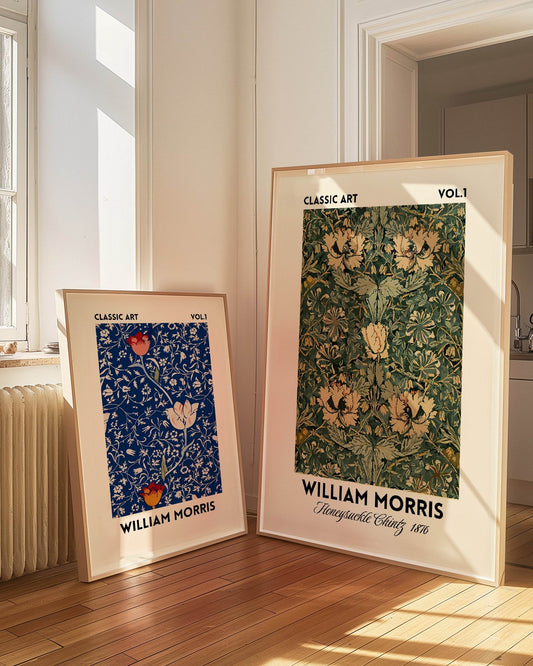 William Morris Inspired Print | Navy Classic Wall Art