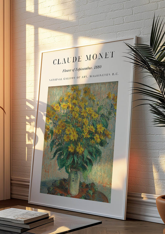 Flower Of Topinambur Print | Claude Monet Inspired Wall Art