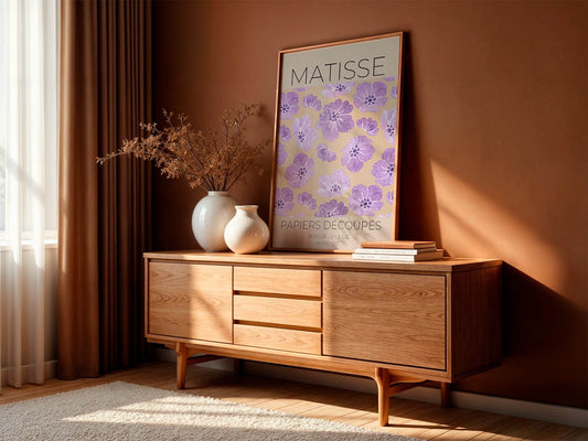 Papiers Découpés Berggruen & Cie Print | Matisse Classic Inspired Art | Purple