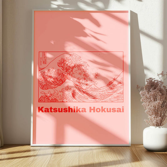 Katsushika Hokusai Print | The Great Wave in Pink | Japanese Wall Art