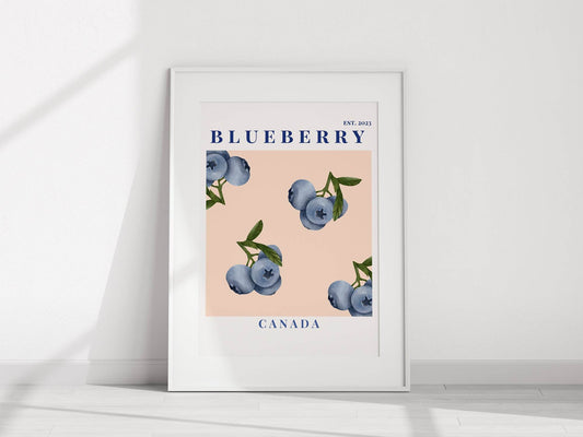 Blueberry Canada Print | Fresh Fruit Wall Art