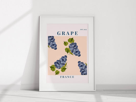 Grape France Print | Fruit Wall Art