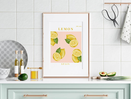 Lemon Spain Print | Bright Citrus Wall Art