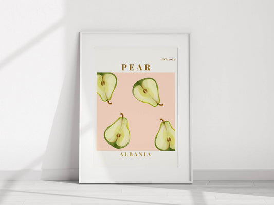 Pear Albania Print | Fruit Wall Art