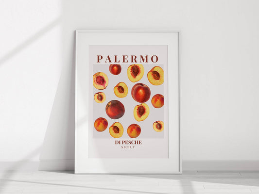 Palermo Di Pesche Sicily Print | Italian Fruit Wall Art