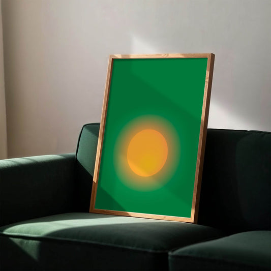 Emerald Green The Sun Print