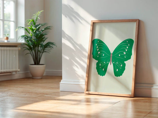 Emerald Green Butterfly Print