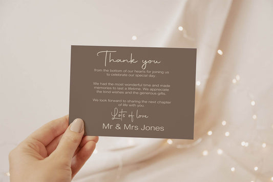 Earth Thank You Wedding Party Cards | Pack of 10
