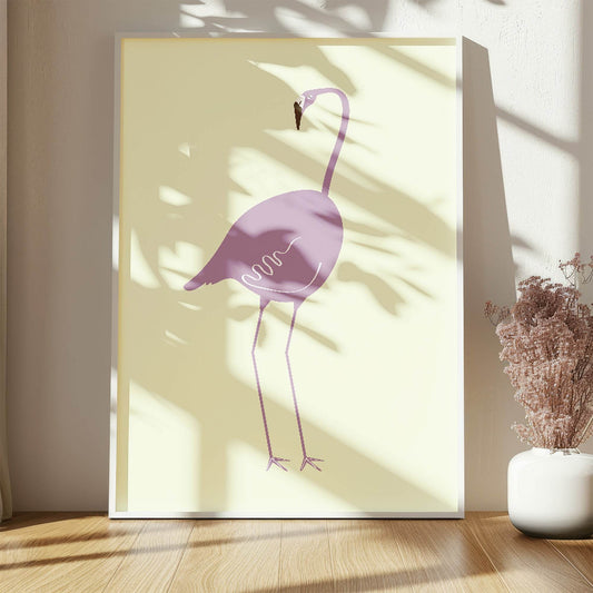 Purple Flamingo Print