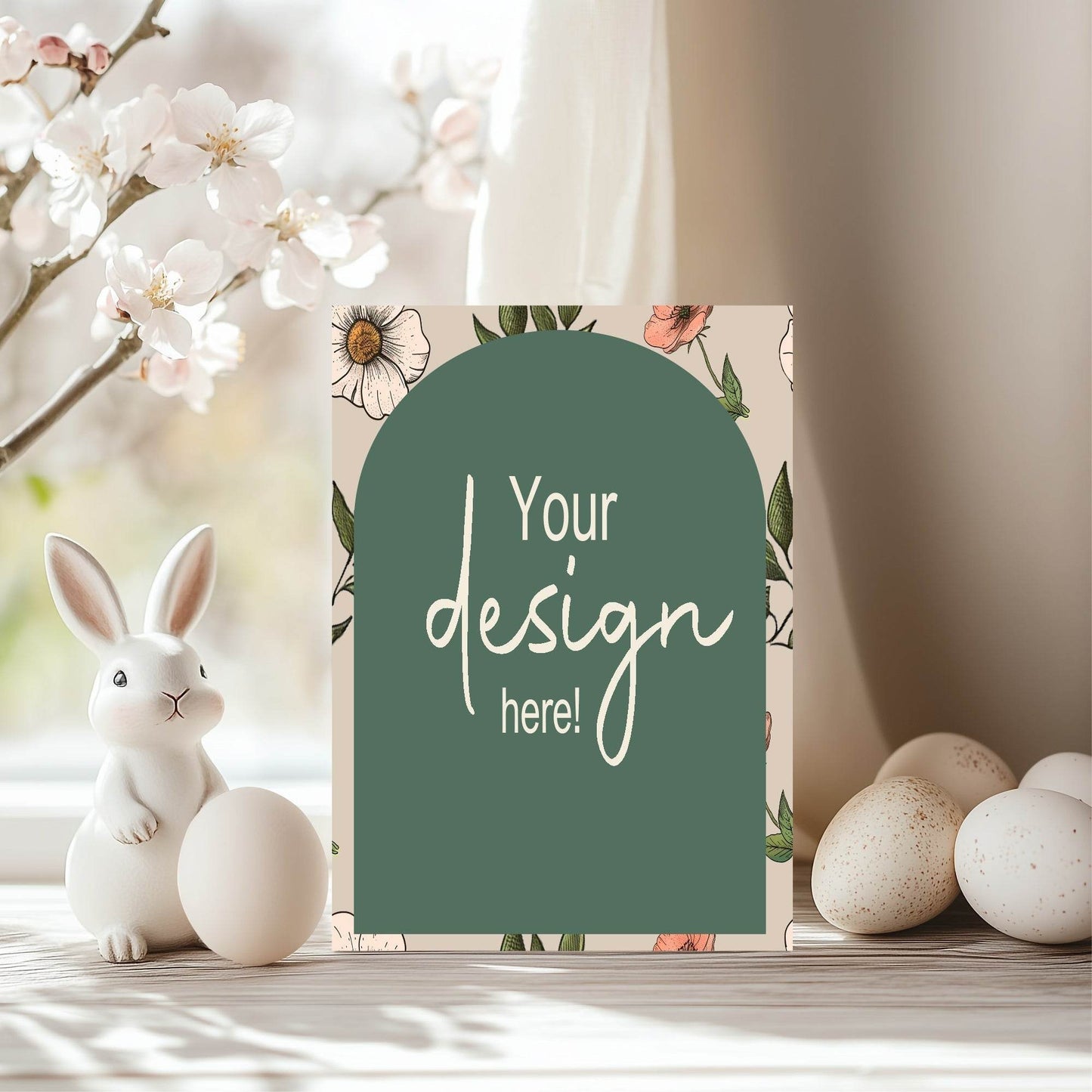 Forest Green Floral Arch Custom Bespoke Easter Party Sign