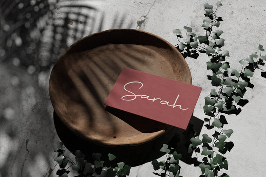 Rosewood Wedding Place Cards | Pack of 10 | Flat Design