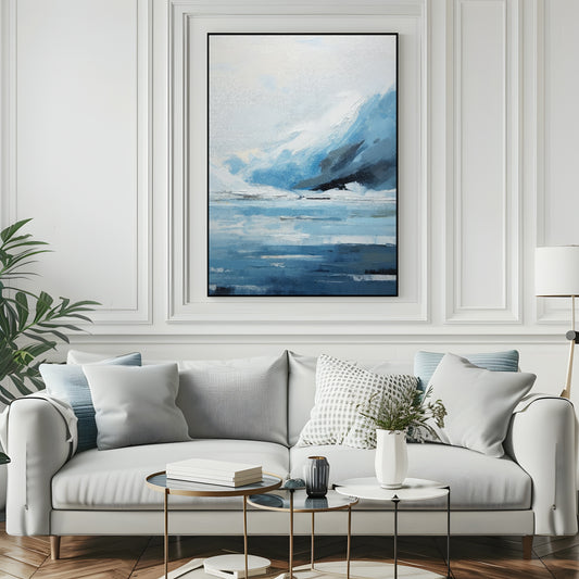 Ice Mountains Print | Winter Landscape Wall Art