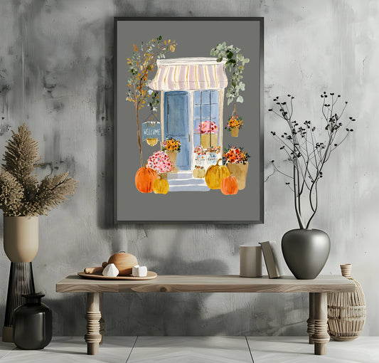 Winter Shop Print | Grey