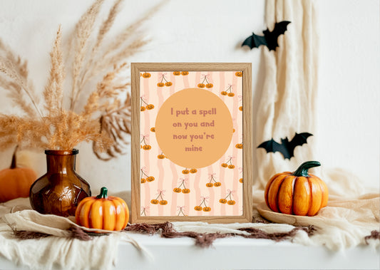 I Put a Spell on You Print | Halloween Wall Art | Cherry Pumpkins