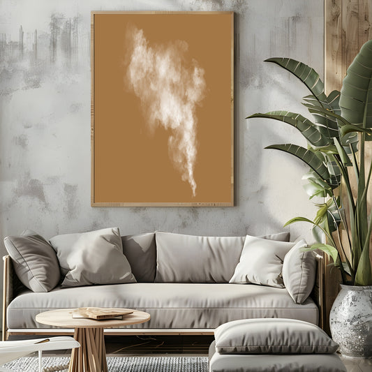 Autumnal Smoke Wall Art Print | Caramel & Cotton