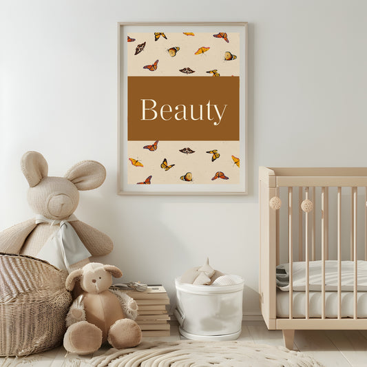 Autumnal Beauty Butterfly Wall Art Print