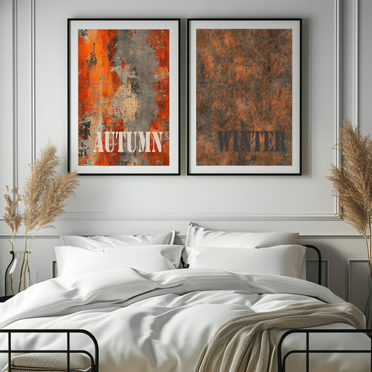Winter Grunge Wall Art Print