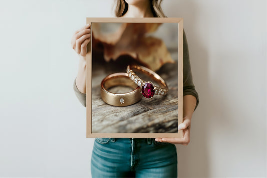 Burgundy Rings Print | Cosy Modern Wall Art