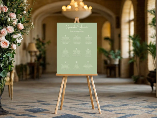 Willow Table Plan Wedding Party Sign