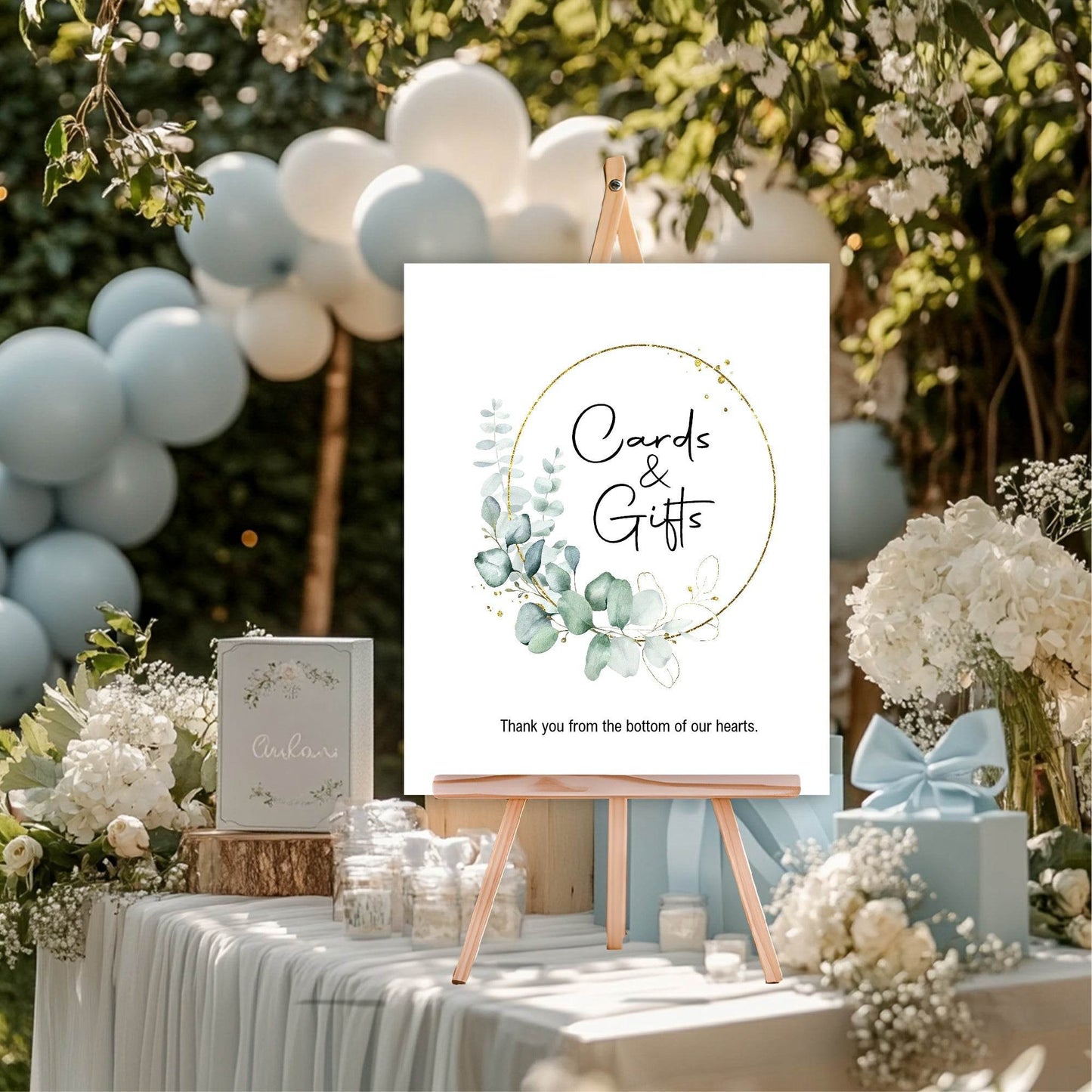 Eucalyptus Cards & Gifts Baby Shower Party Sign