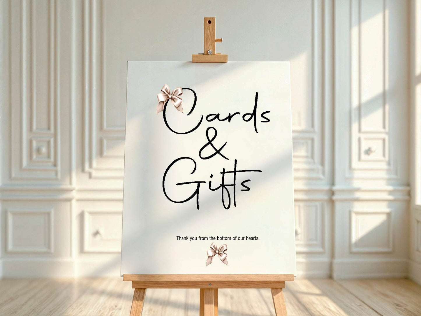 Bows Cards & Gifts Baby Shower Party Sign