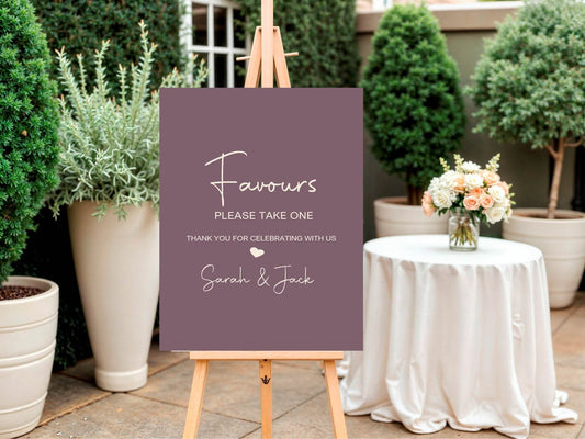 Heather Favours Wedding Party Sign