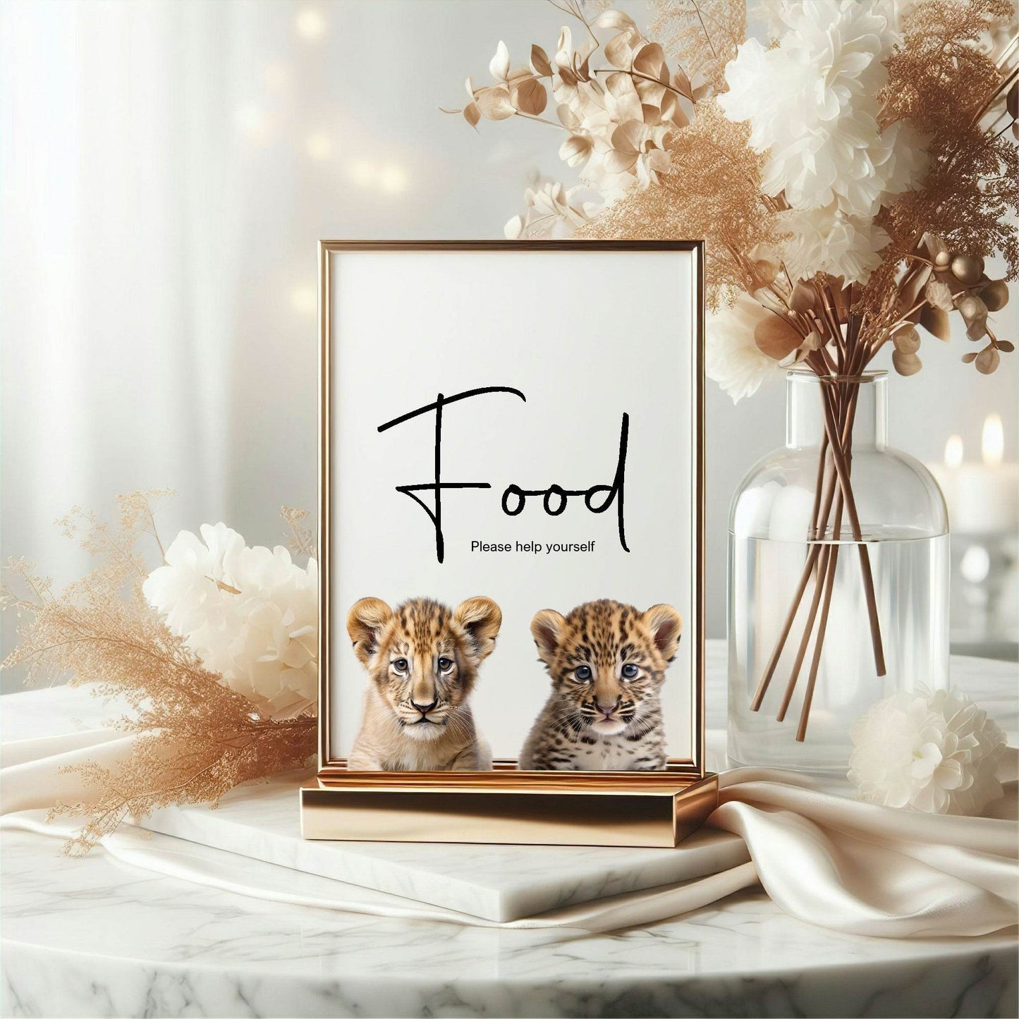 Wild One Food Birthday Party Sign