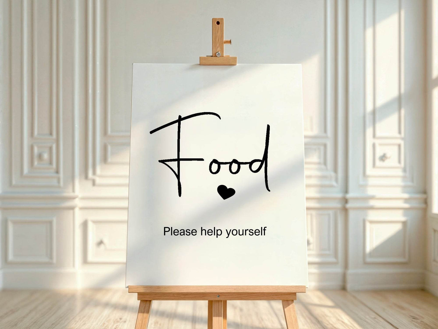 Minimalist Food Birthday Party Sign