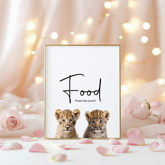 Wild One Food Birthday Party Sign