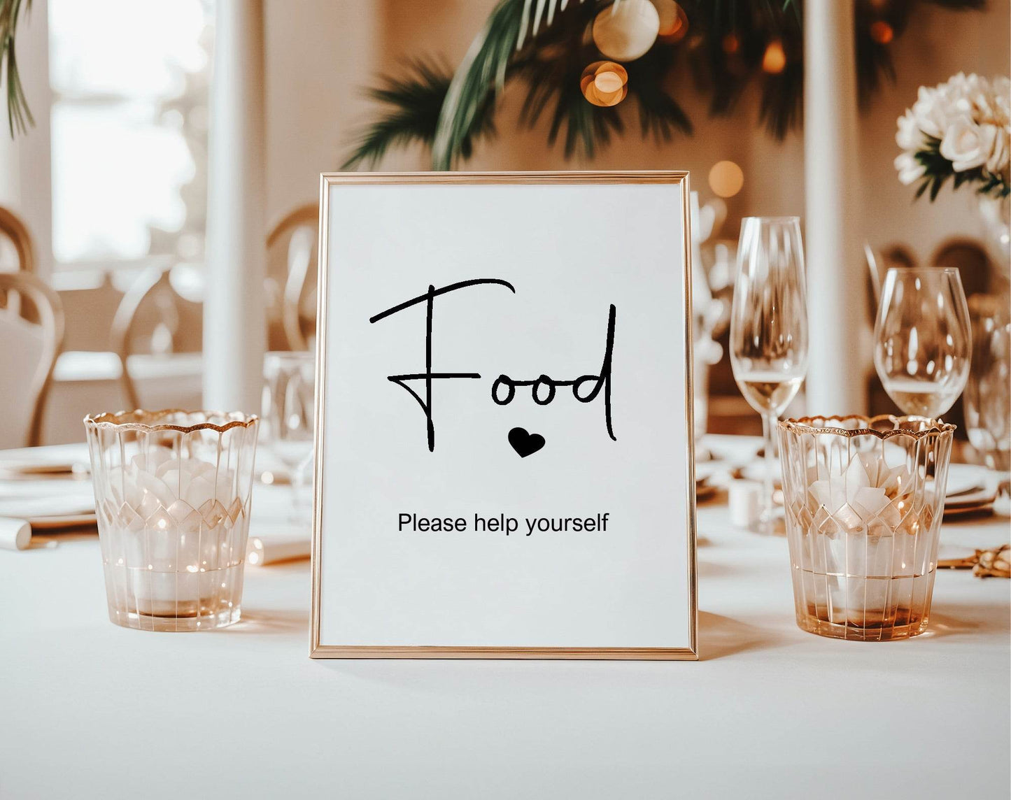 Minimalist Food Birthday Party Sign