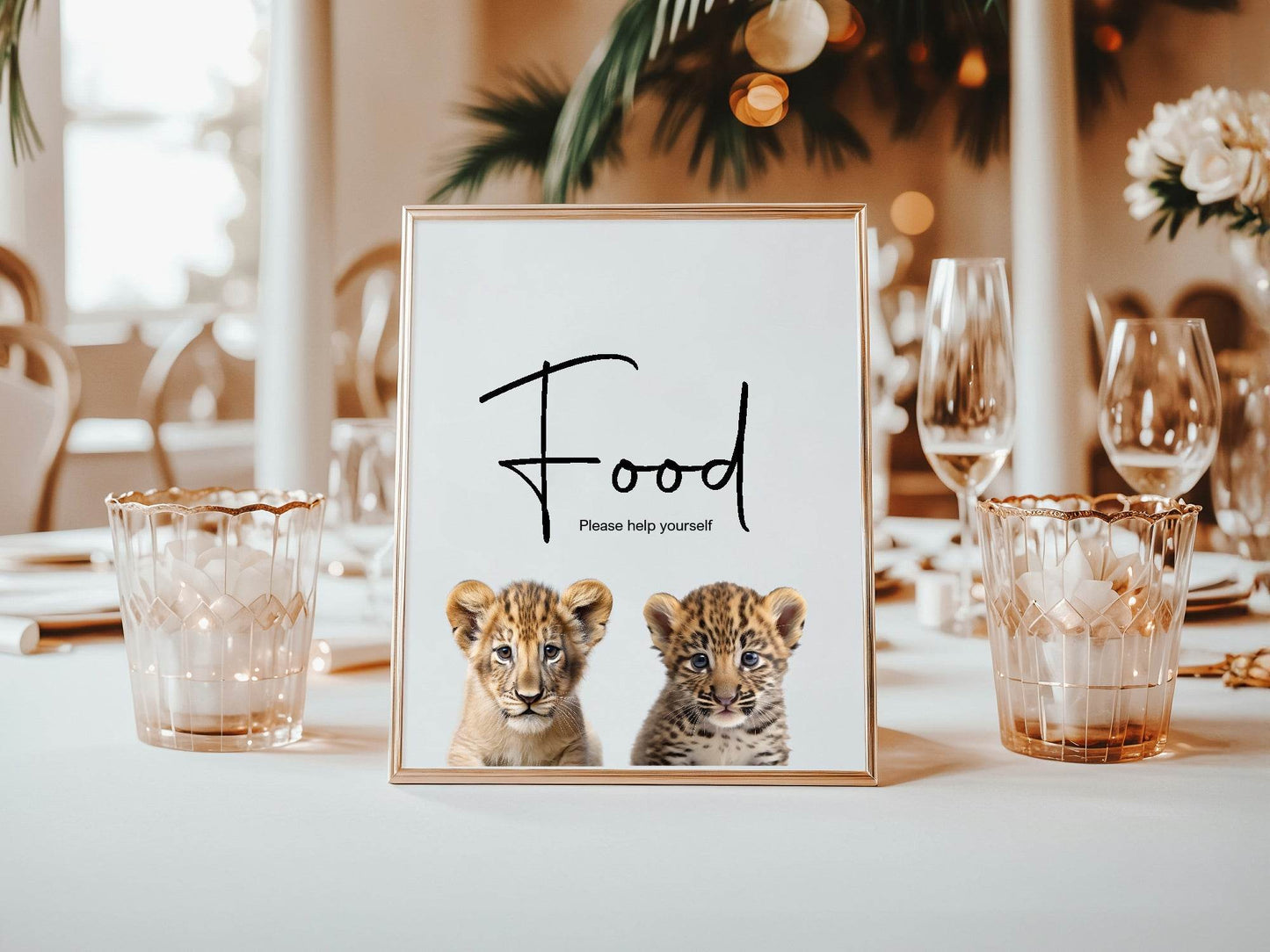 Wild One Food Birthday Party Sign