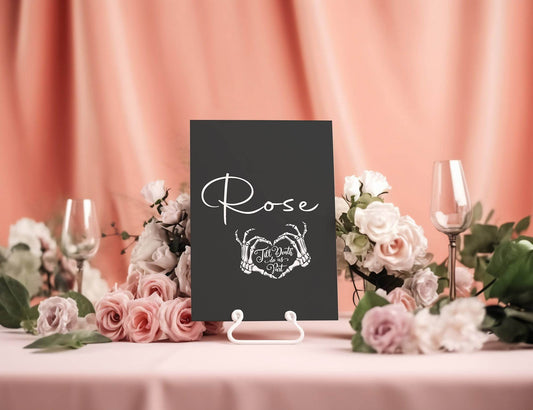 Gothic Pack of Table Names Wedding Party Signs