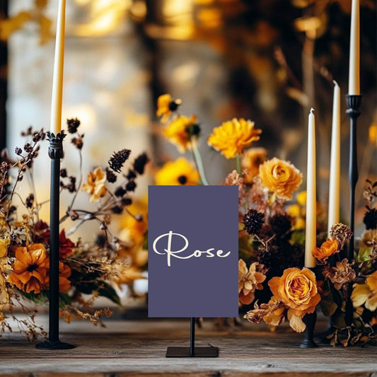 Sapphire Pack of Table Names Wedding Party Signs | A5