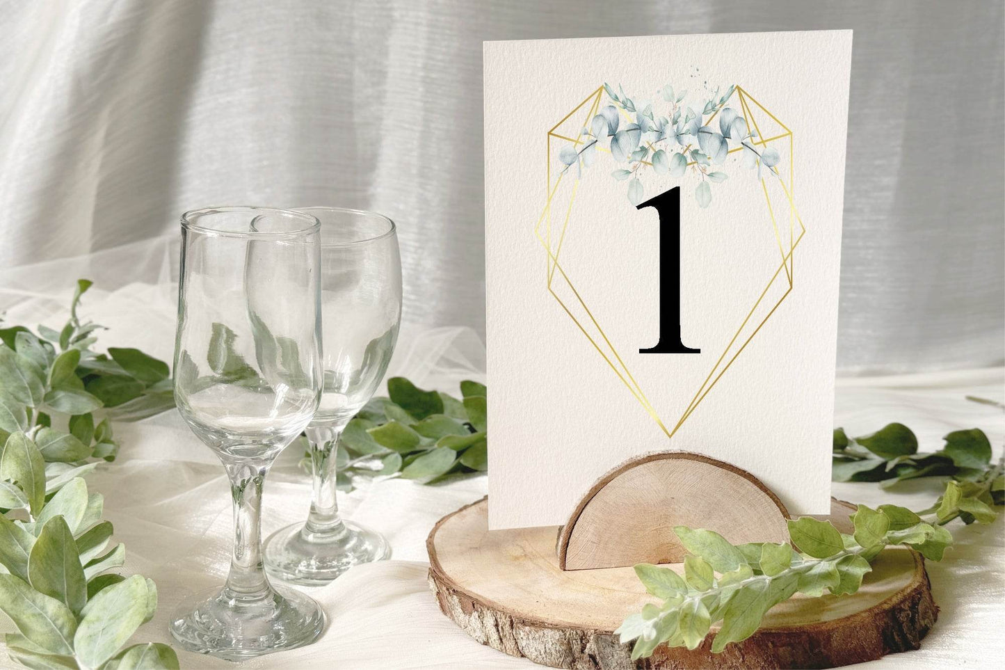 Eucalyptus Table Plan Wedding Party Sign