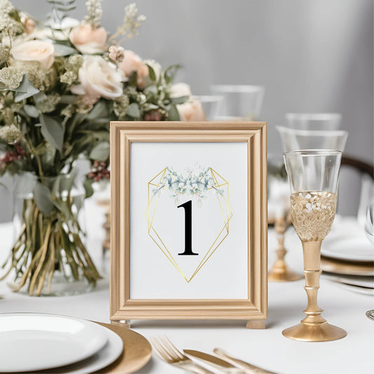 Eucalyptus Table Plan Wedding Party Sign