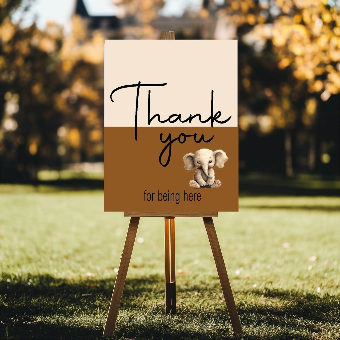 Vintage Thanks You Baby Shower Party Sign