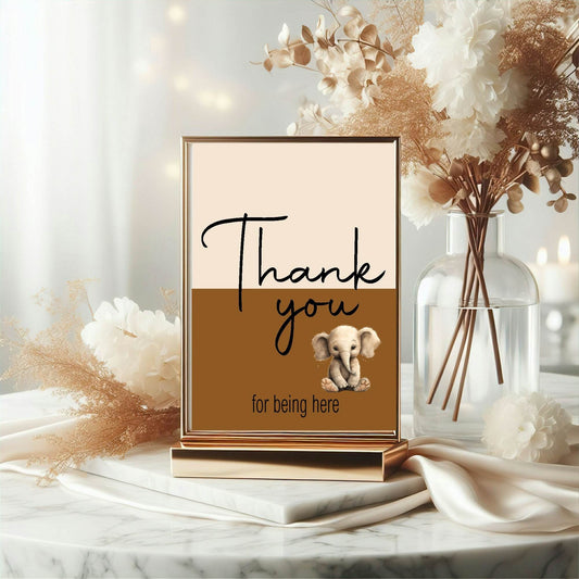 Vintage Thanks You Baby Shower Party Sign