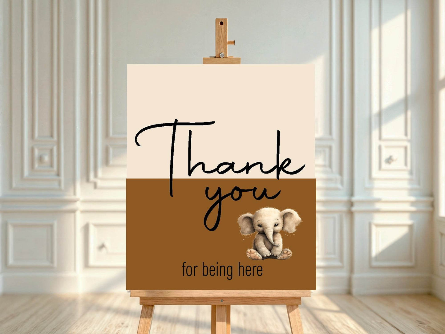 Vintage Thanks You Baby Shower Party Sign
