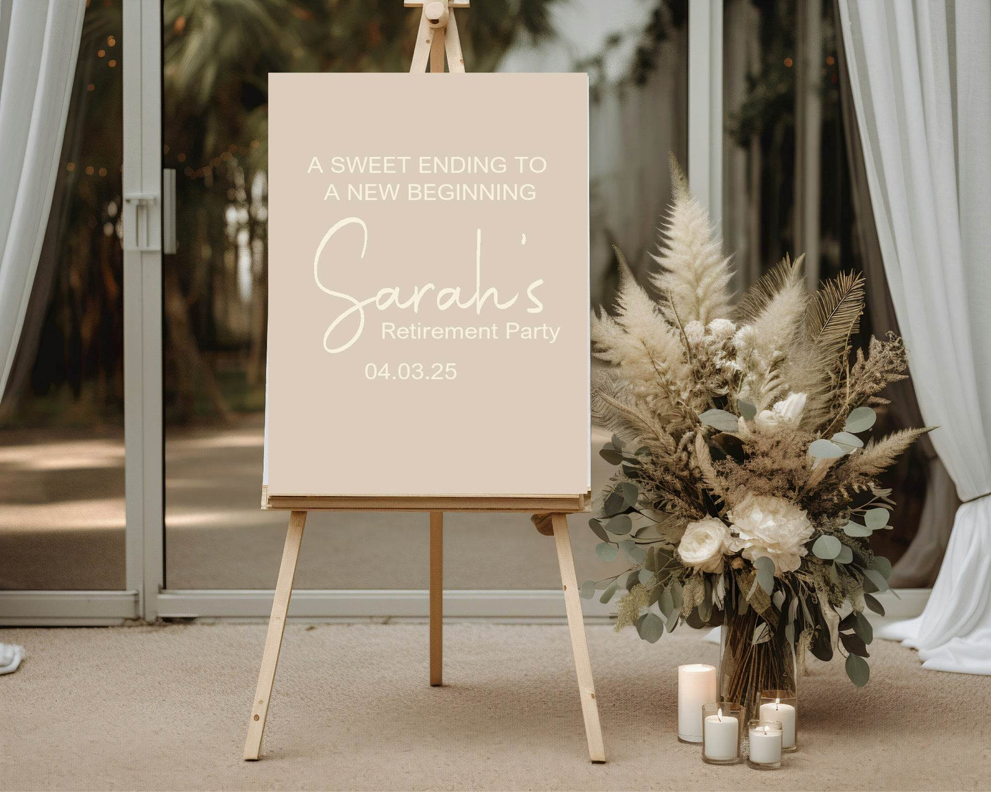 A Sweet Ending To A New Beginning Retirement Party Sign