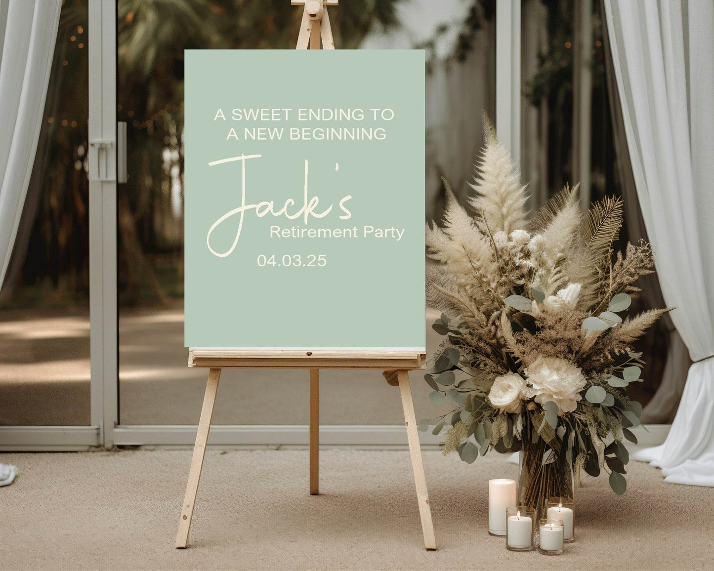 A Sweet Ending To A New Beginning Retirement Party Sign