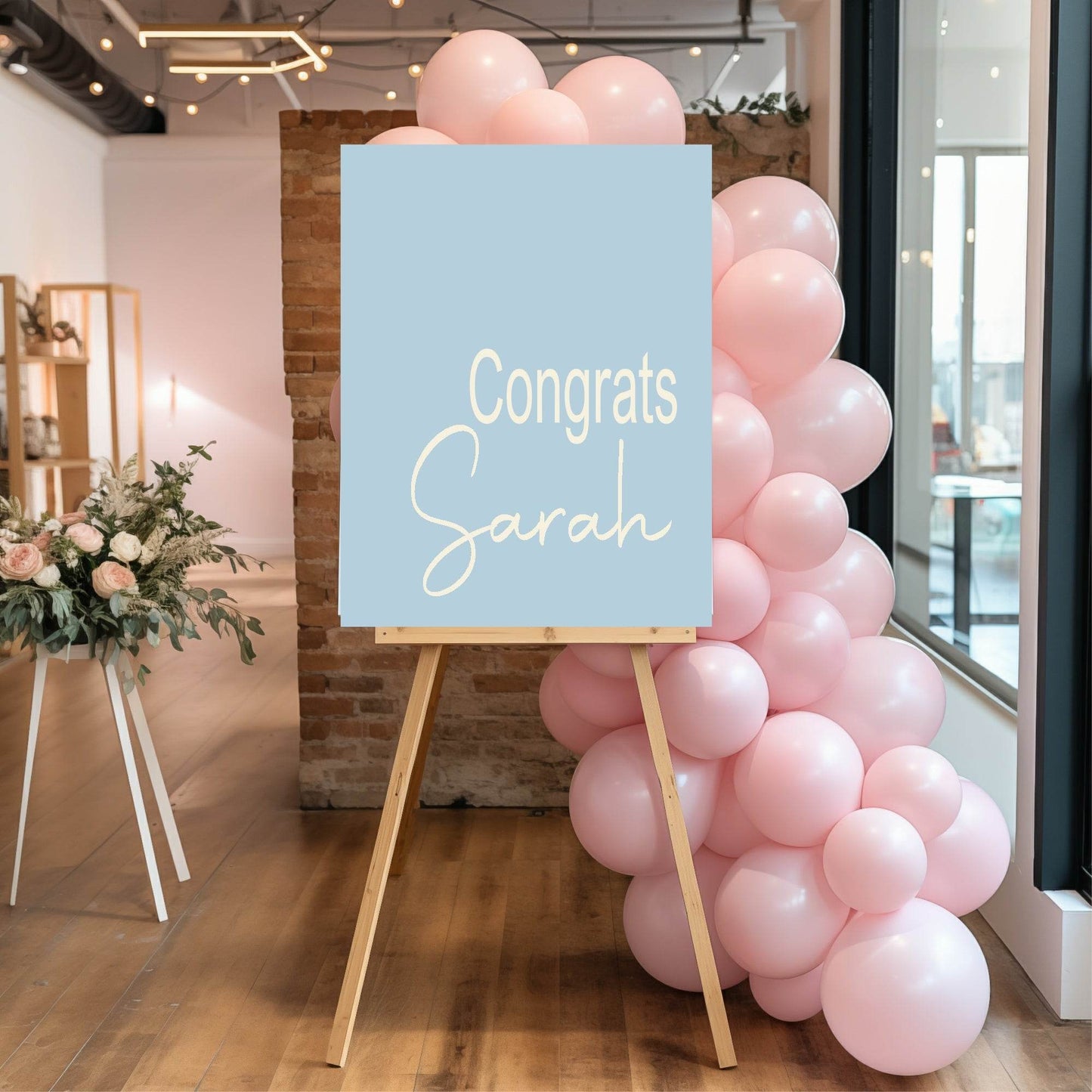 Pastel Congrats Party Sign