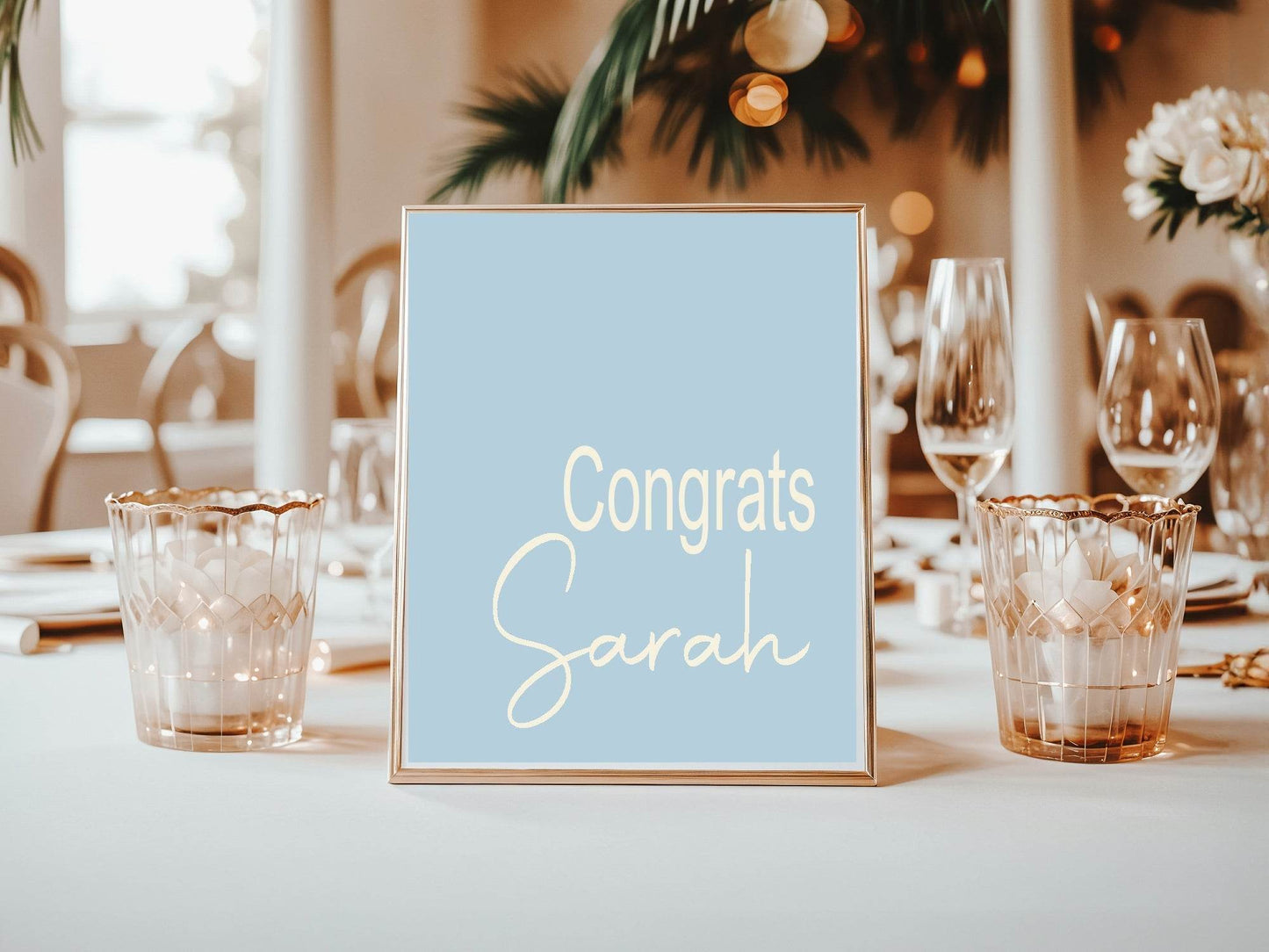 Pastel Congrats Party Sign