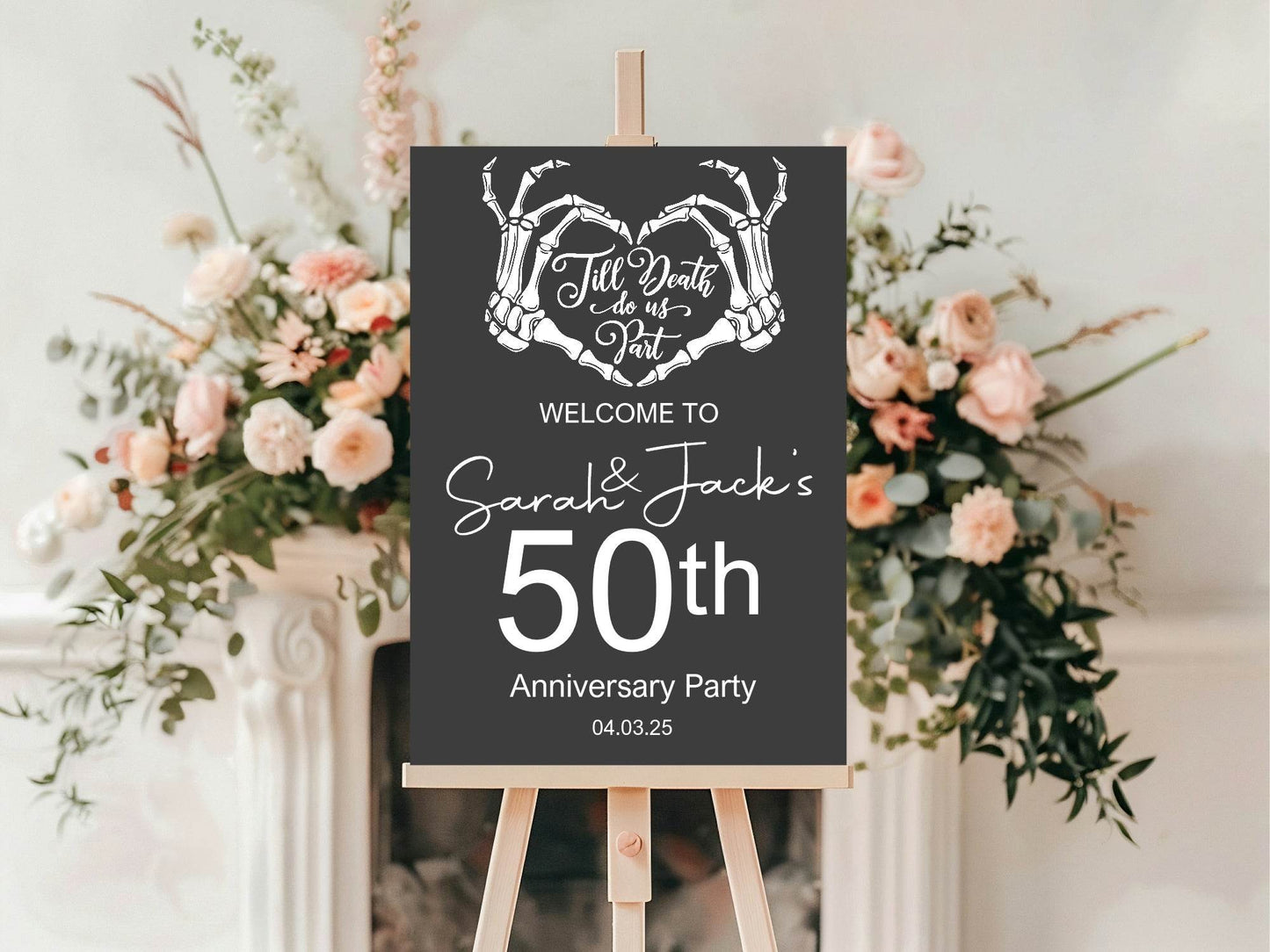 Gothic Welcome Anniversary Party Sign