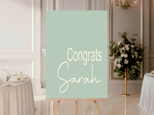 Pastel Congrats Party Sign