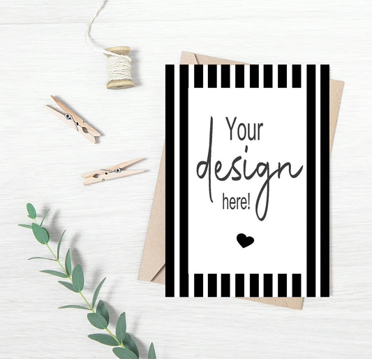 Black & White Stripe Custom Bespoke Party Sign