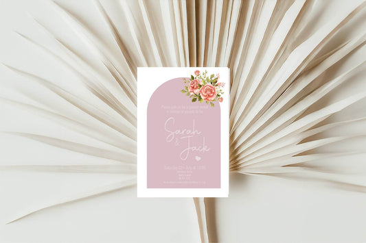 Baby In Bloom Gender Reveal Party Invitations & Envelopes | Pack of 10