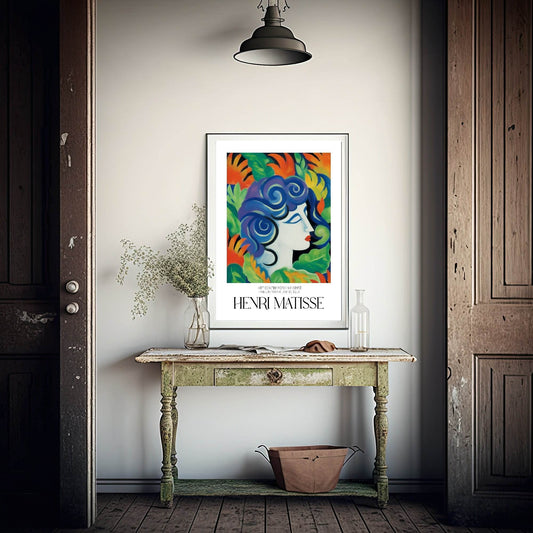 Blue Hair Print | Henri Matisse Inspired Wall Art