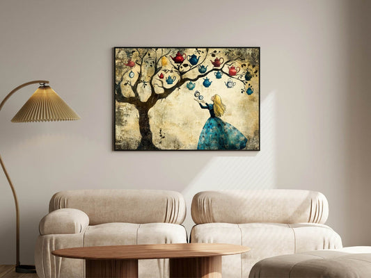 Alice In Teapot Land Print | Whimsical Wall Art