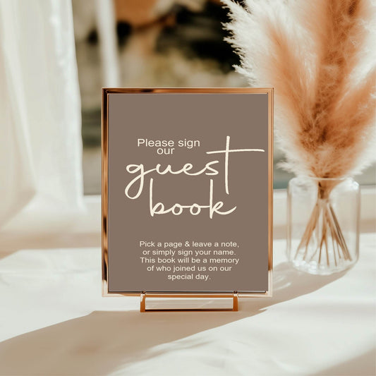 Earth Guest Book Wedding Party Sign